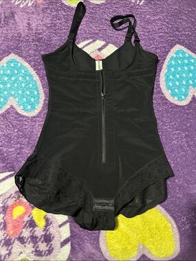Black Shapewear Bodysuit with Front Zip - Women Intimates